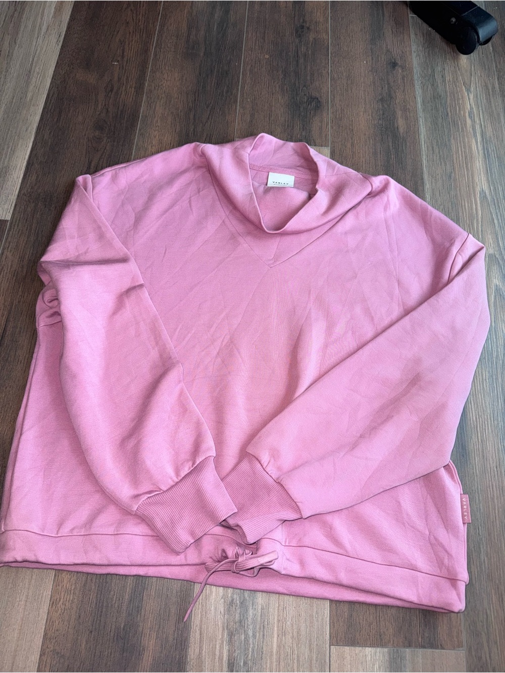 Varley Pink Drawstring-Hem Sweatshirt